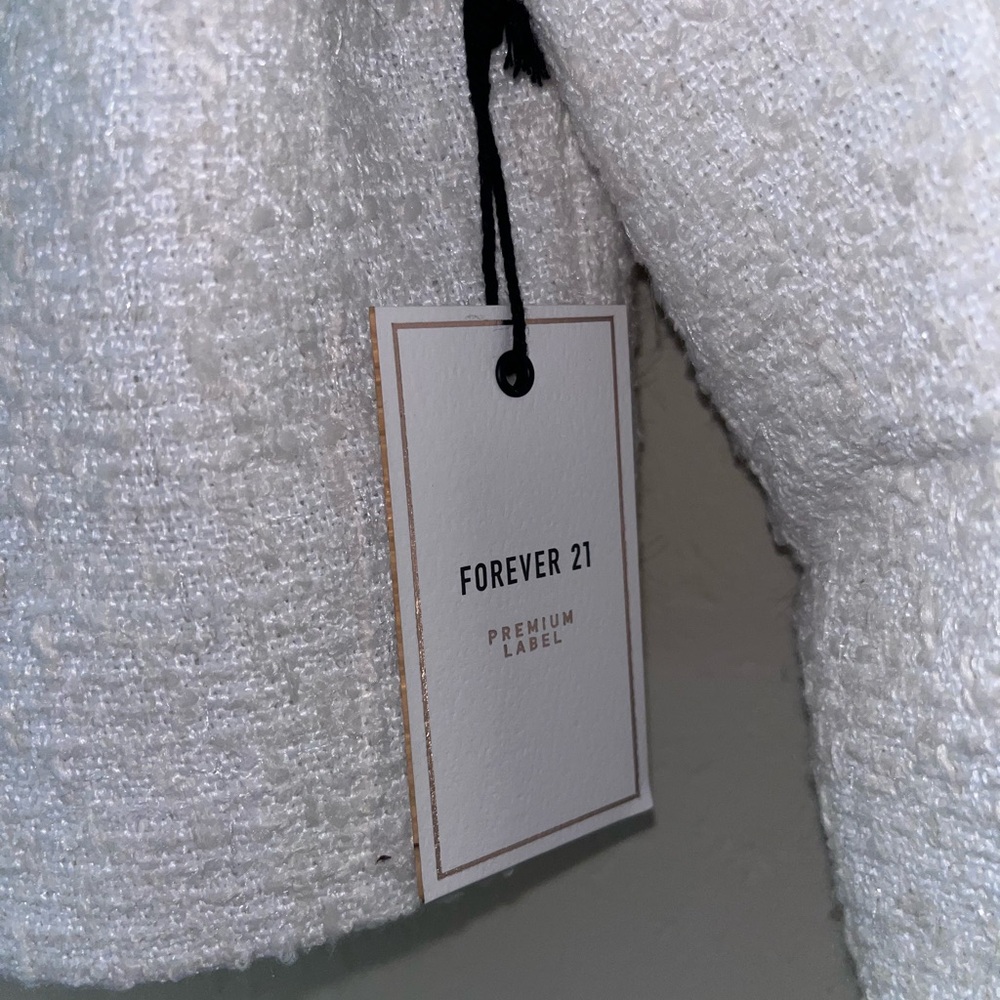 Forever 21 Off-White Textured Suit Jacket - Picture 4 of 6